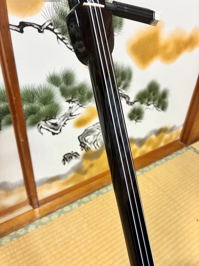 沖縄三線！黒木上質カマゴン！江戸与那城型！本張り【一枚張り】