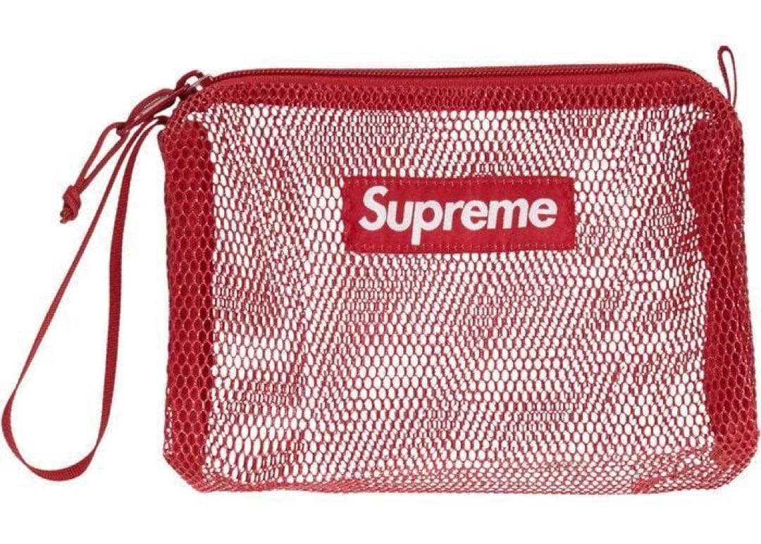 SUPREME 20SS ユーティリティ メッシュ ポーチ 赤
