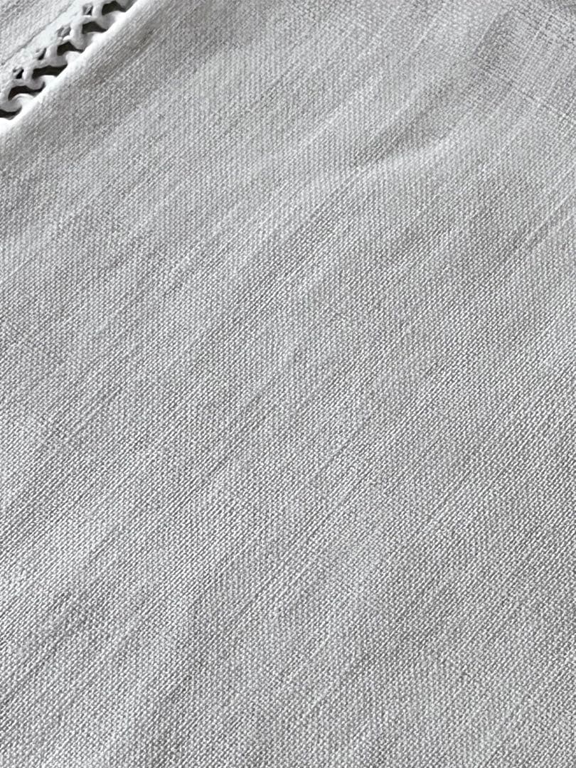 【美品】フランスアンティーク 花文字MDモノグラム ピローカバー3480