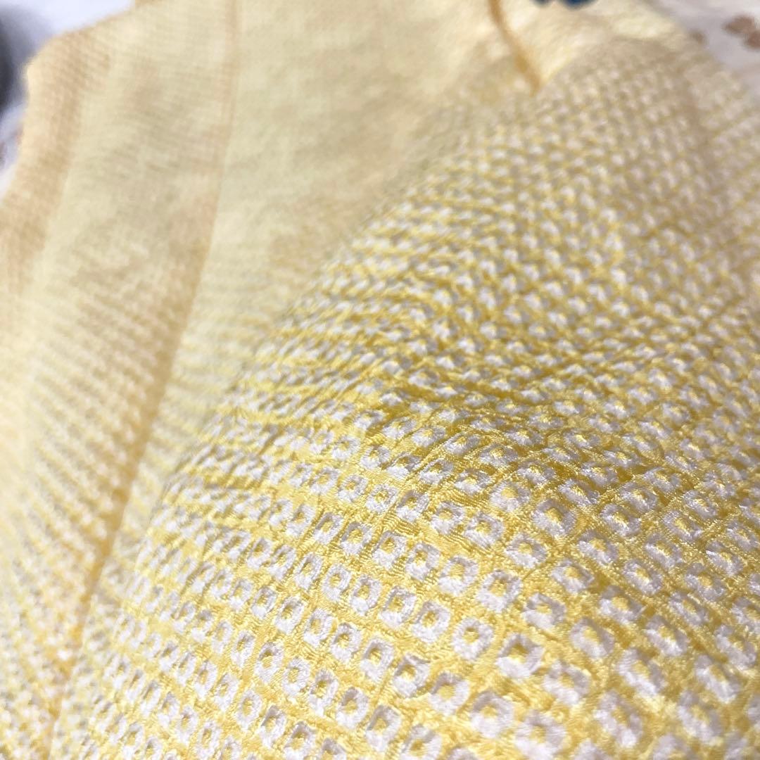 七五三　３歳　男の子　アンティークお着物セット　正絹　絞り被布