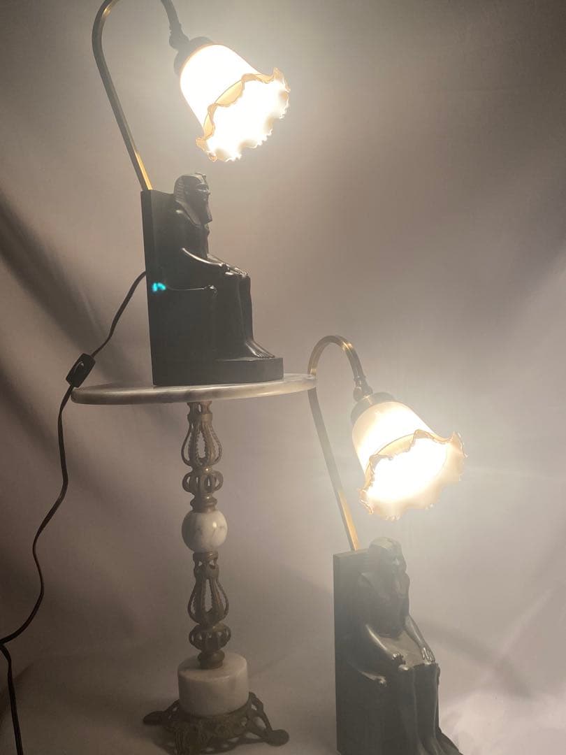 1640❣️アンティーク　エジプト　王　オブジェ　テーブルスタンド