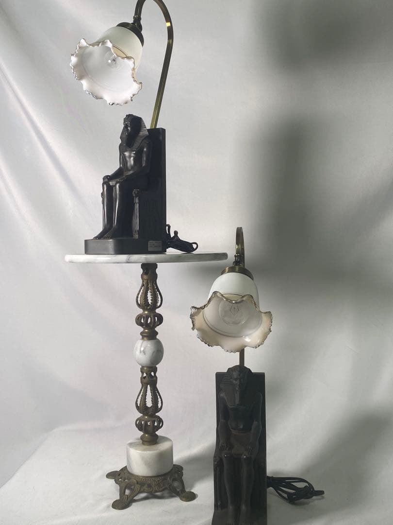 1640❣️アンティーク　エジプト　王　オブジェ　テーブルスタンド