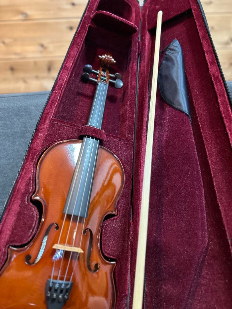 バイオリン 4/4 フルサイズ 弓・ハードケース付き 初心者・練習用