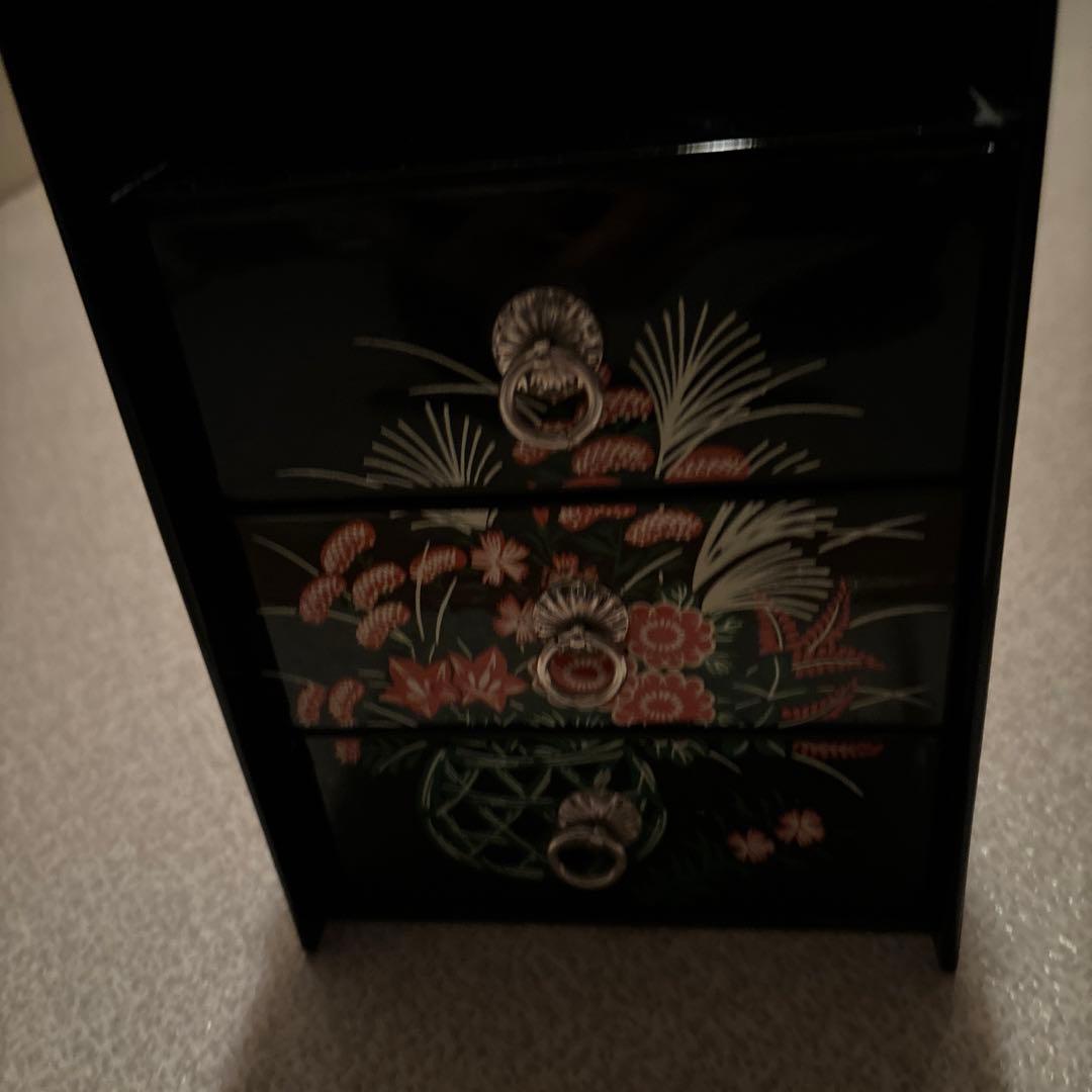 鏡付き化粧箱(3段小物引き出し付き)箱入り