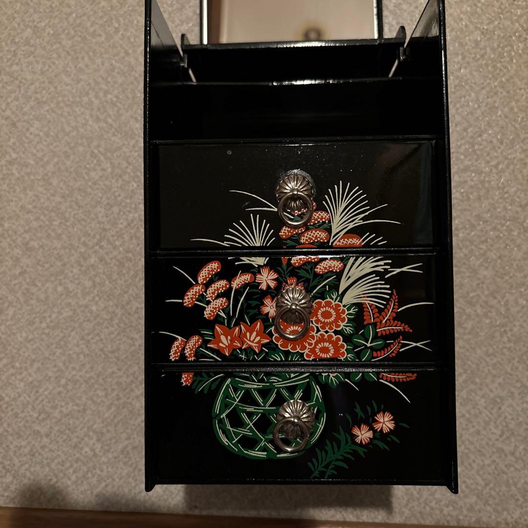 鏡付き化粧箱(3段小物引き出し付き)箱入り