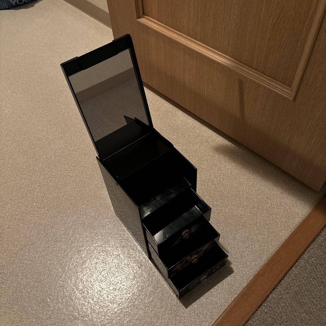 鏡付き化粧箱(3段小物引き出し付き)箱入り