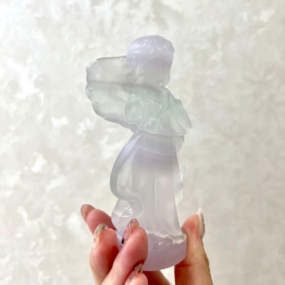 フローライト 天然石 Fluorite angel໒꒱· ゜