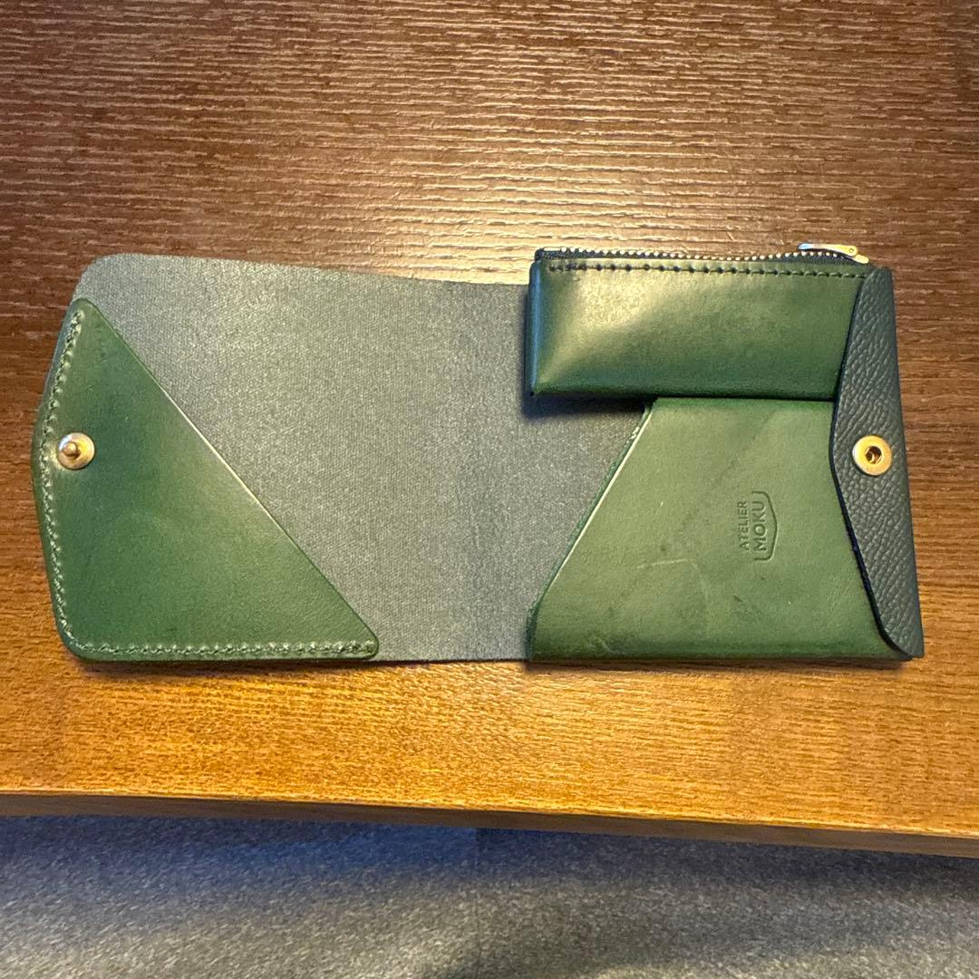 小さく薄い財布 Saku ver.3 Noblessa moku 緑