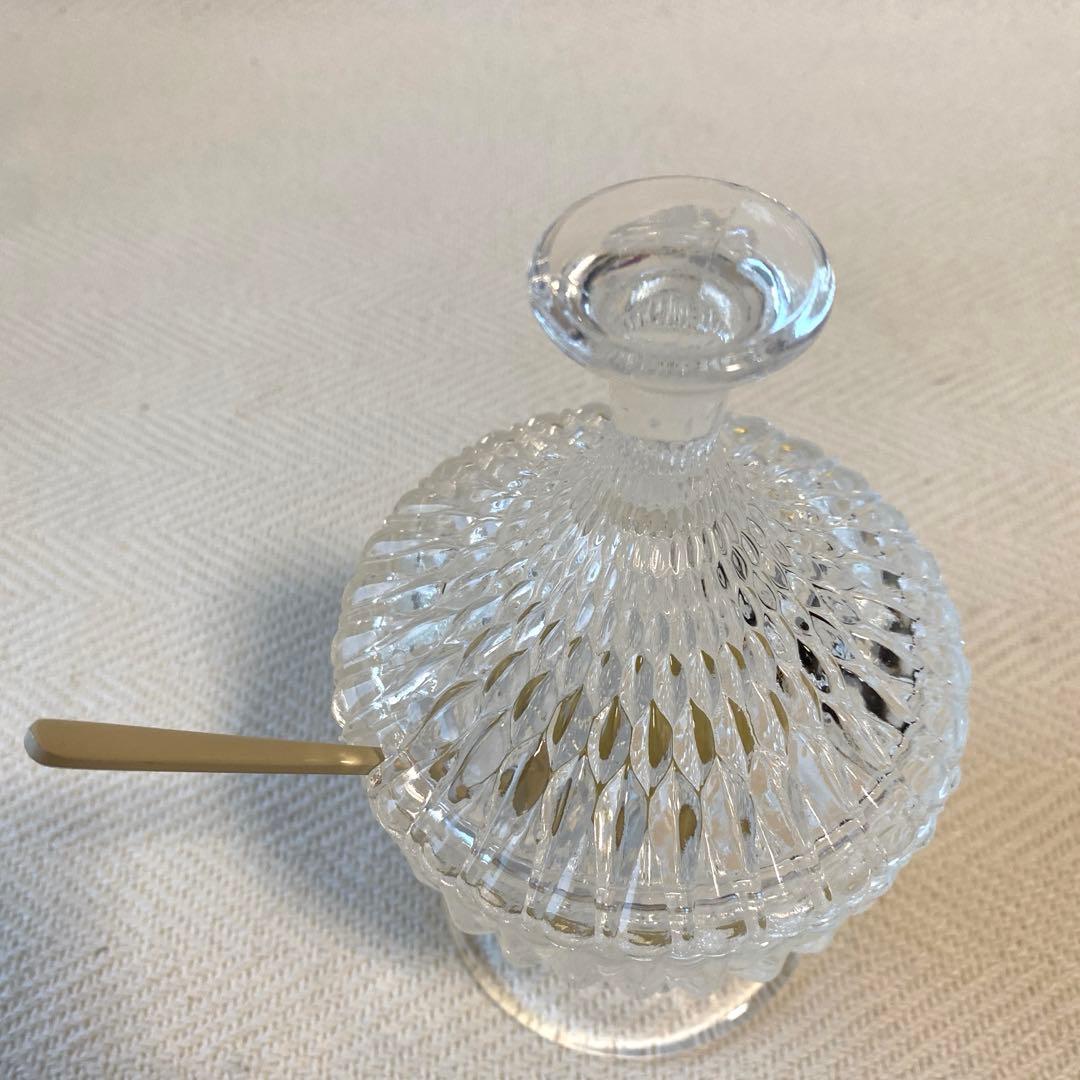 ⑤70年代 クリアプレスガラス キャンディポットS ボンボニエール 昭和レトロ