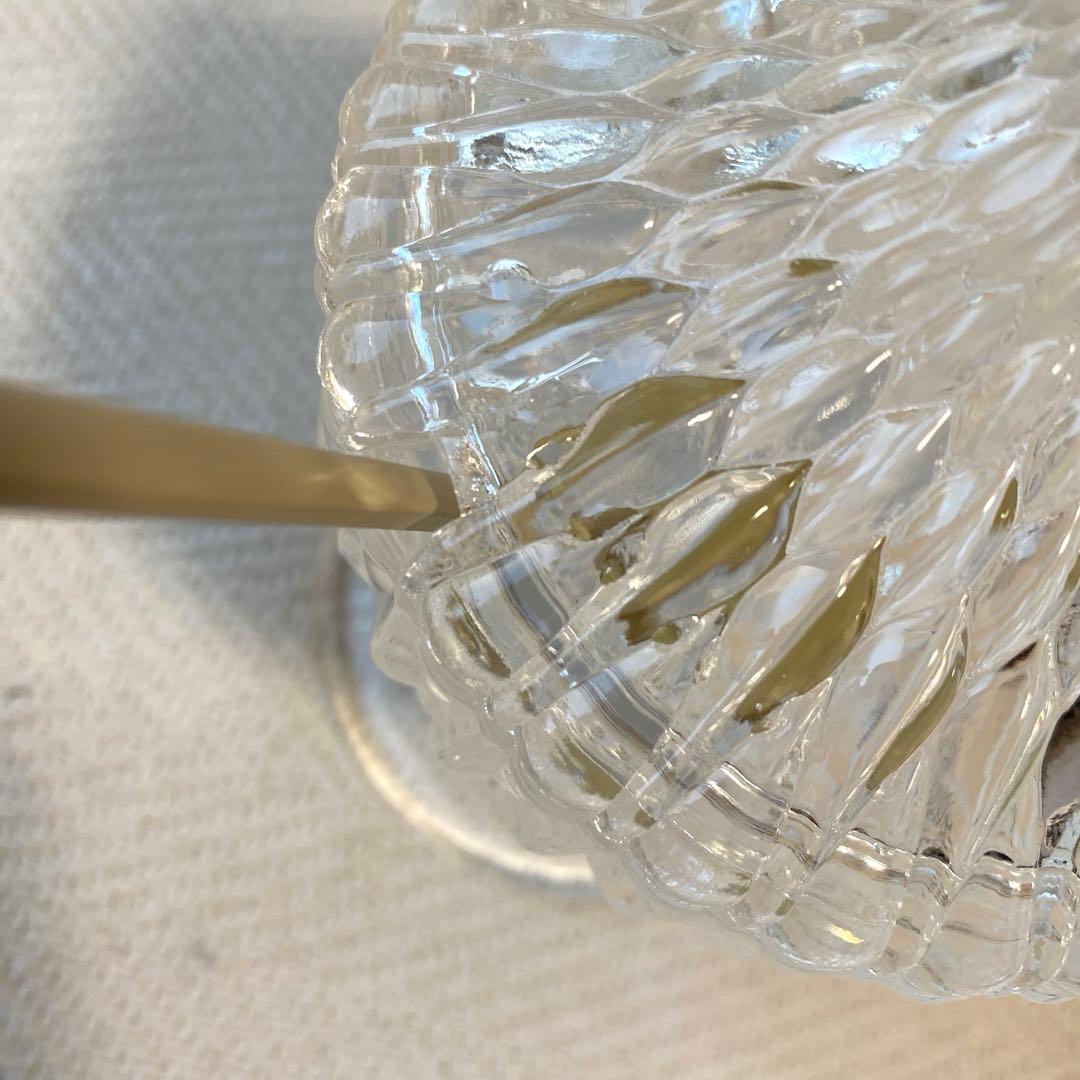 ⑤70年代 クリアプレスガラス キャンディポットS ボンボニエール 昭和レトロ