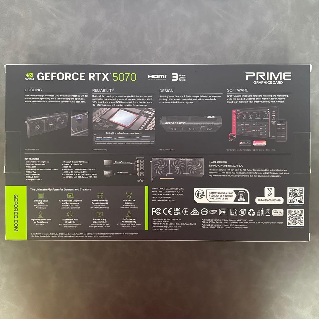 新品未開封 ASUS GEFORCE RTX 5070