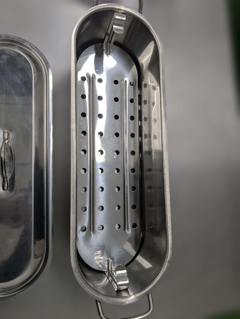 [美品]ステンレス製　魚蒸し器 Fish Poacher