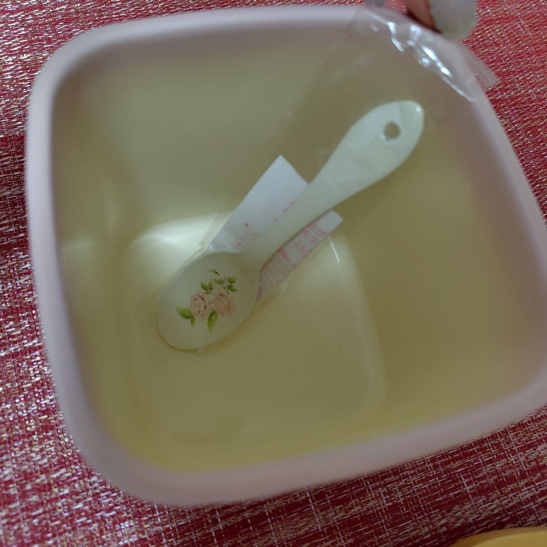 イマン　ダイアナローズ　ホーロー 木蓋角キャニスター　スプーンセット