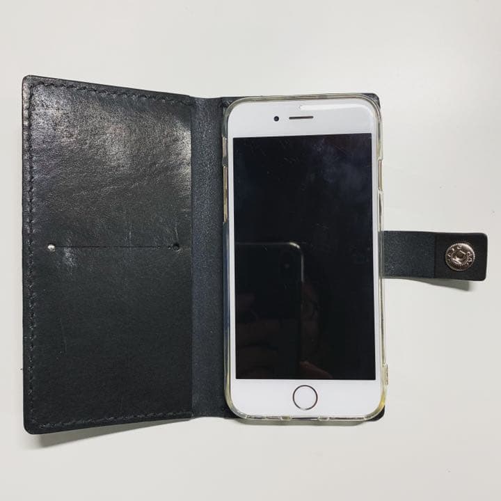 本革 各種対応 スマートフォンケース ヌメ革ブラック レザーケース スマホケース