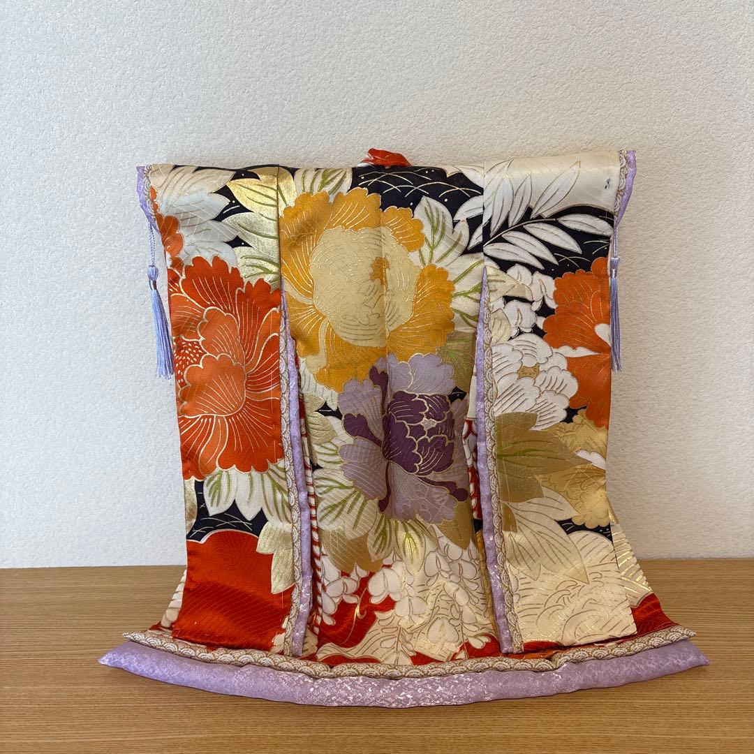 ミニチュア着物　牡丹、藤　チムページ