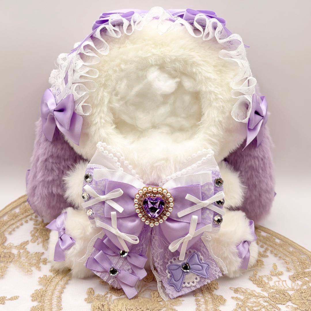 おすわりぬい服　着ぐるみ　16cm No.45 パープルうさぎ