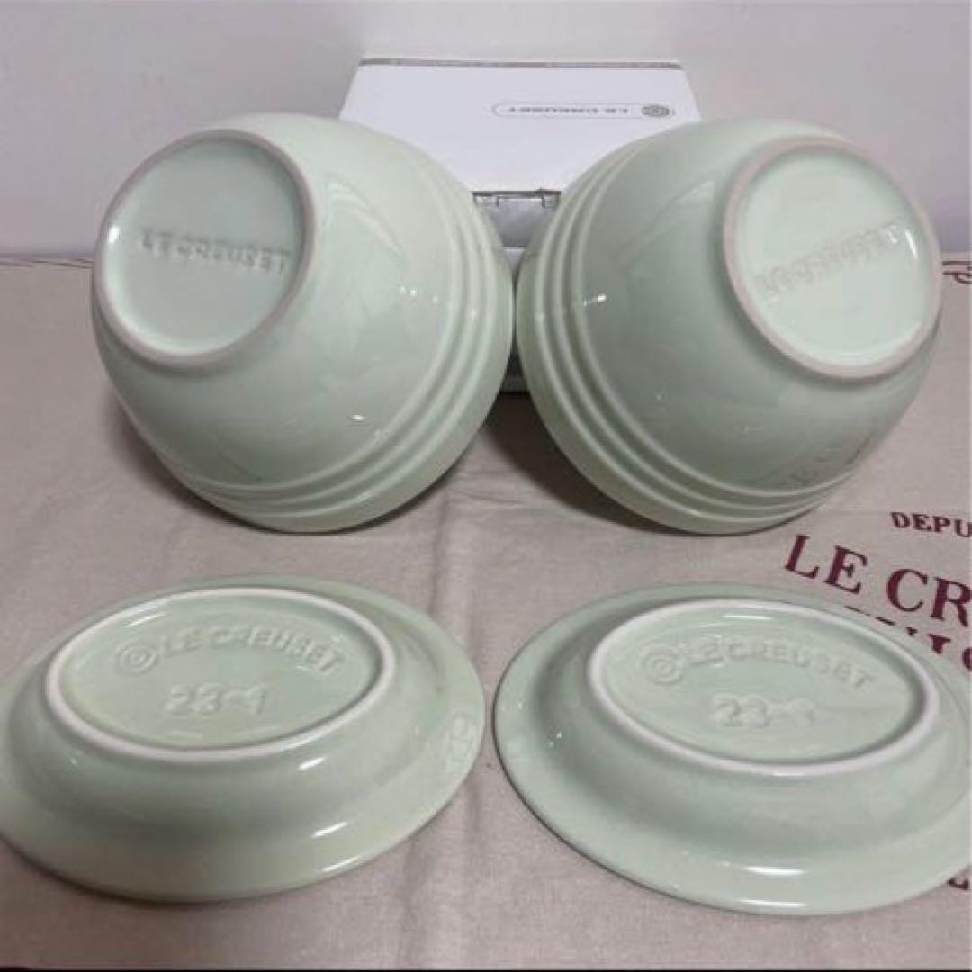 《未使用》ル・クルーゼ ワサビ 食器セット ボウル2個 皿2個