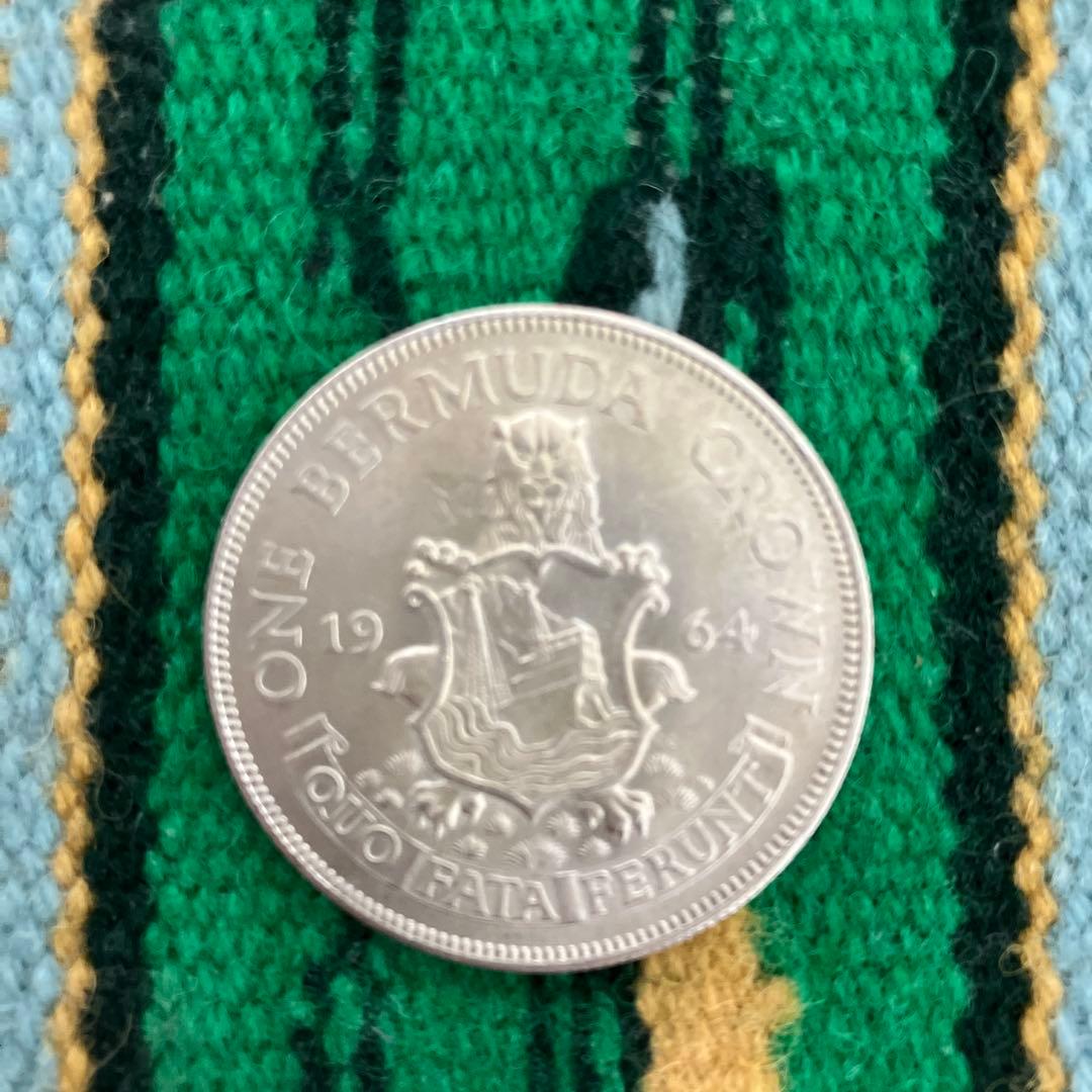 1964年 バミューダ 1クラウン 銀貨