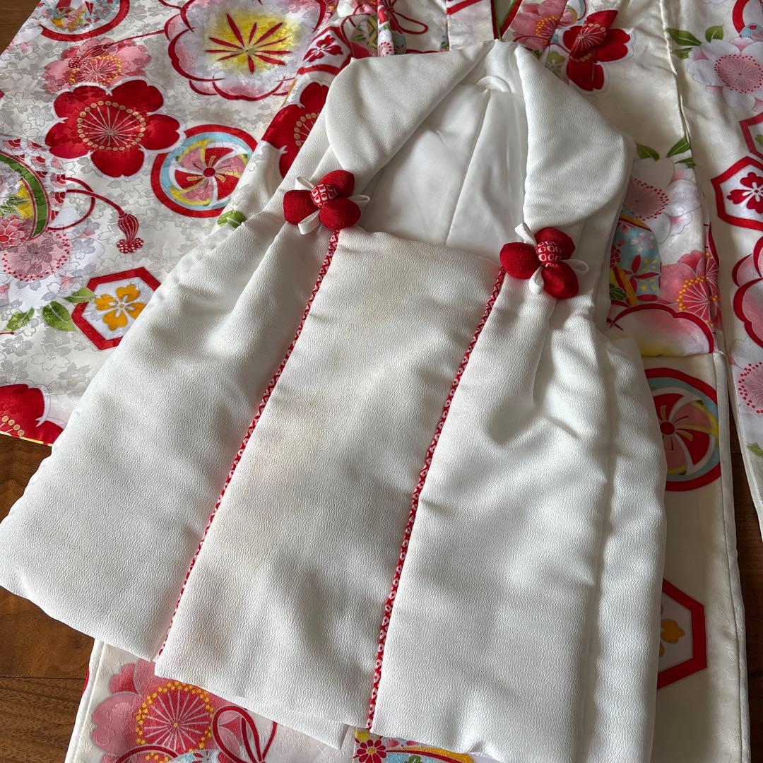 七五三　3歳　着物フルセット　下駄　巾着　付き　ユーズド
