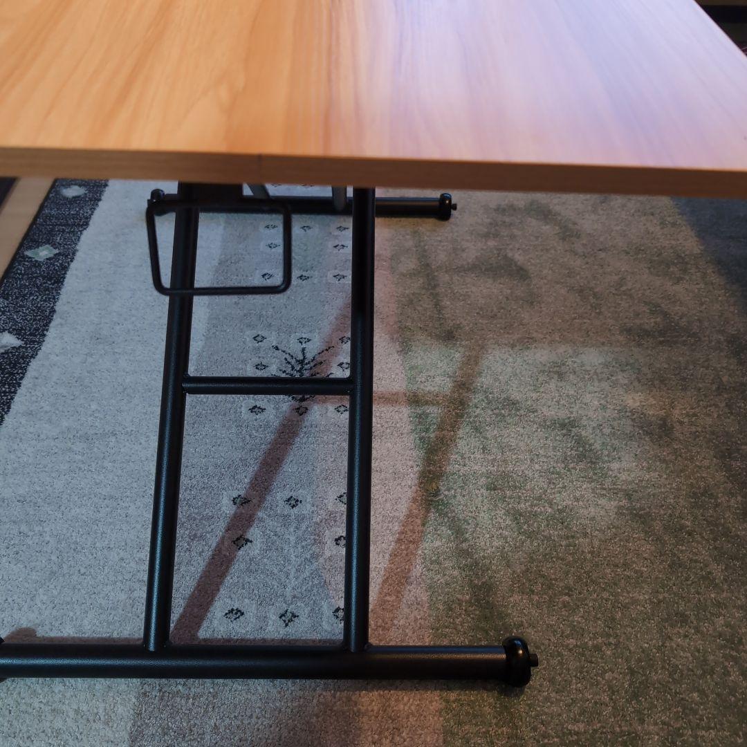 ガス圧無段階昇降式折りたたみテーブル 120x60cm 超美品
