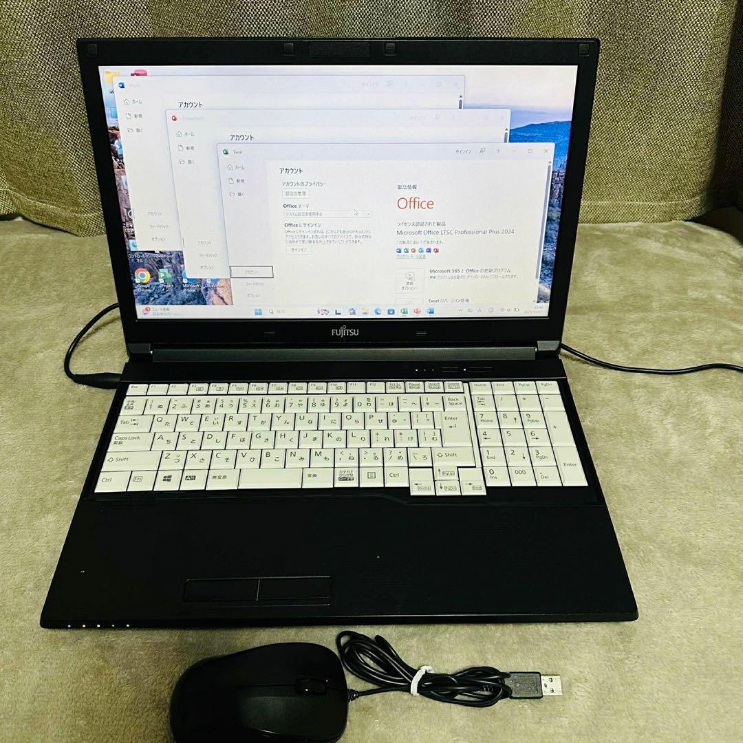 S176 Fujitsuノートパソコンi5メモリ8G高速Window11オフィス