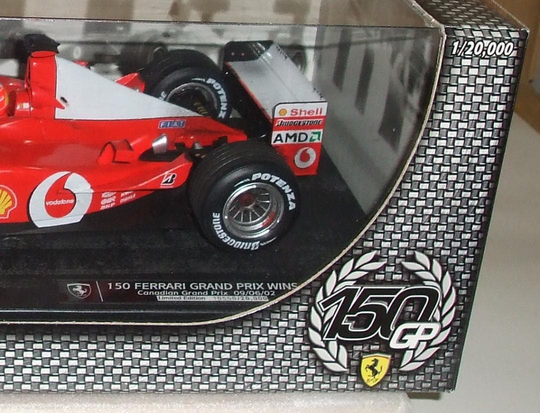 美品　フェラーリ　１５０GP　優勝記念　シューマッハ　マテル　１／１８