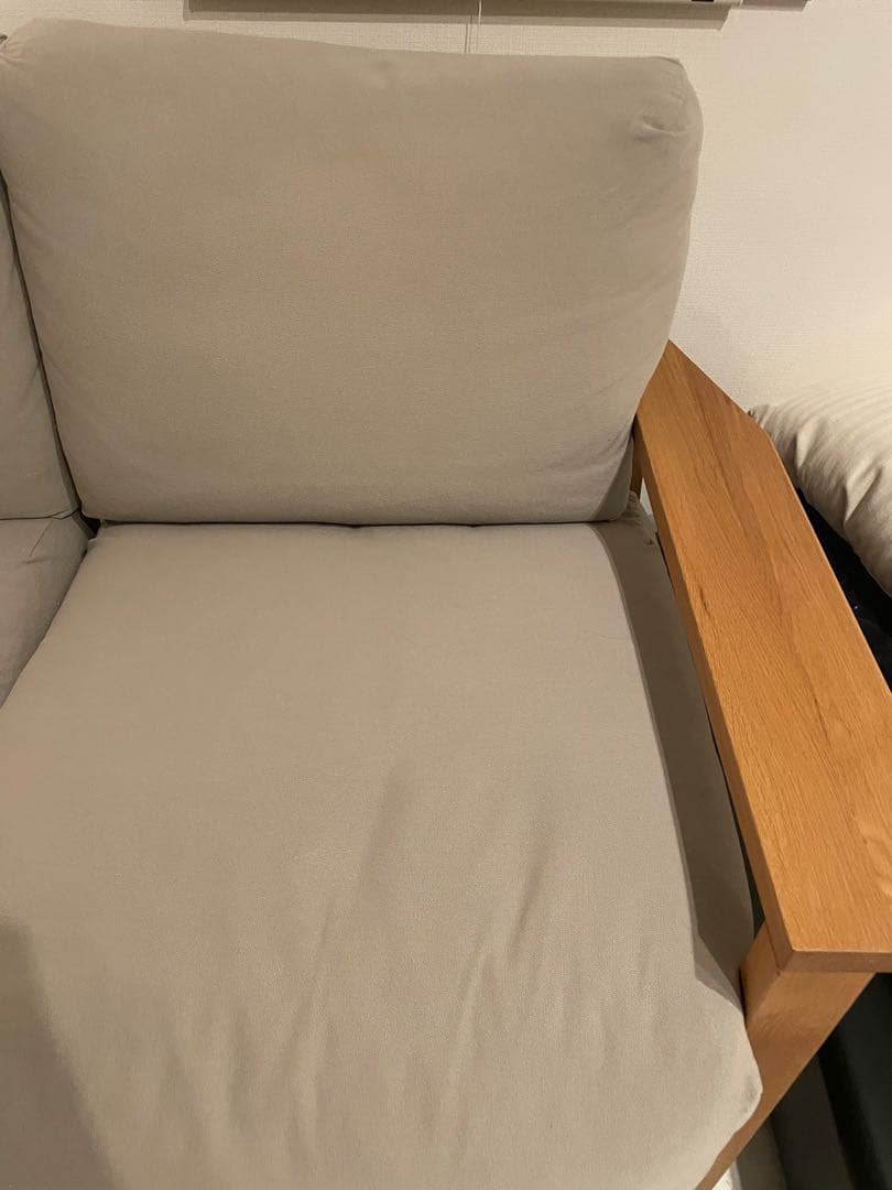 無印良品　木製フレーム2人掛けソファ