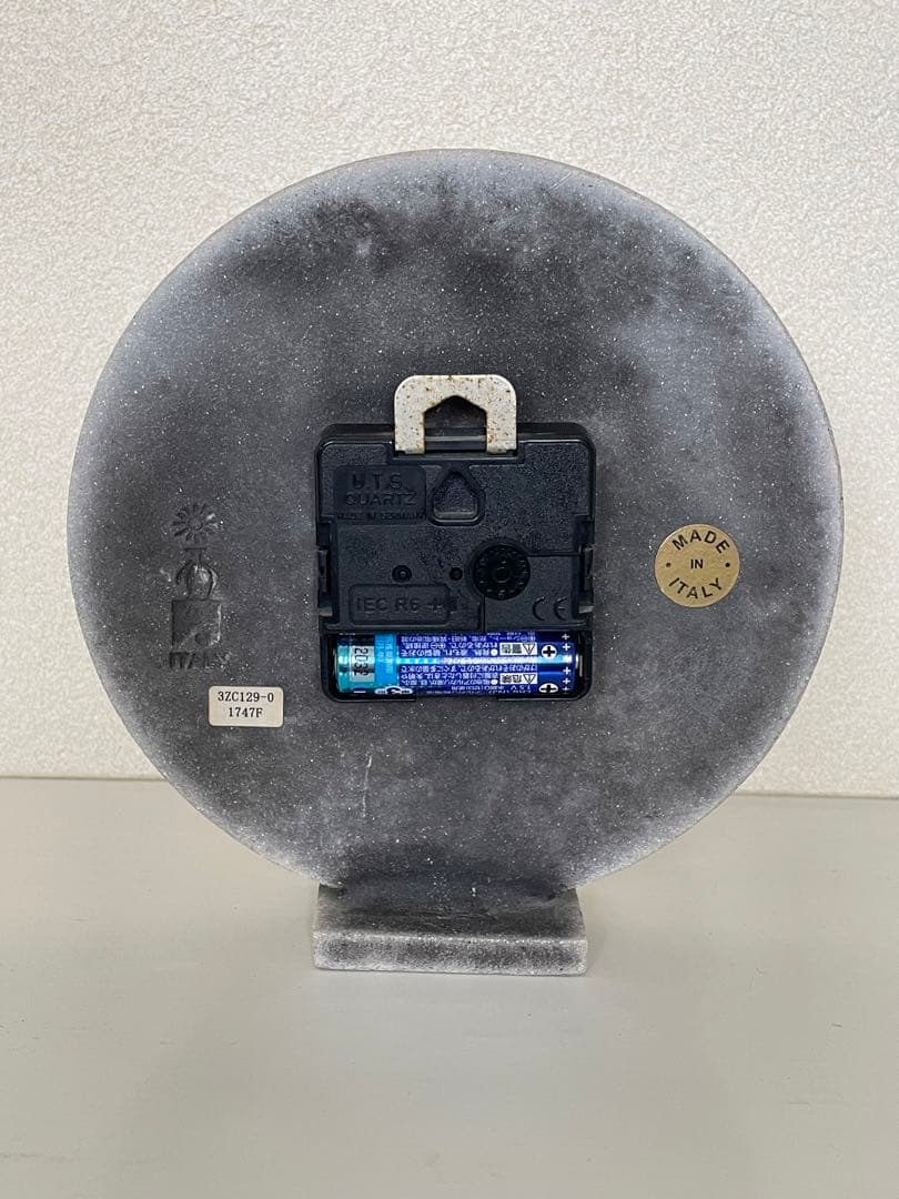 コバルトブルーが美しい置き時計　イタリア製