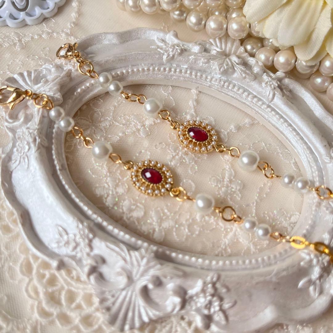 ♪❤️ ビジュー　パール　マスクチェーン　メガネチェーン　ハンドメイド