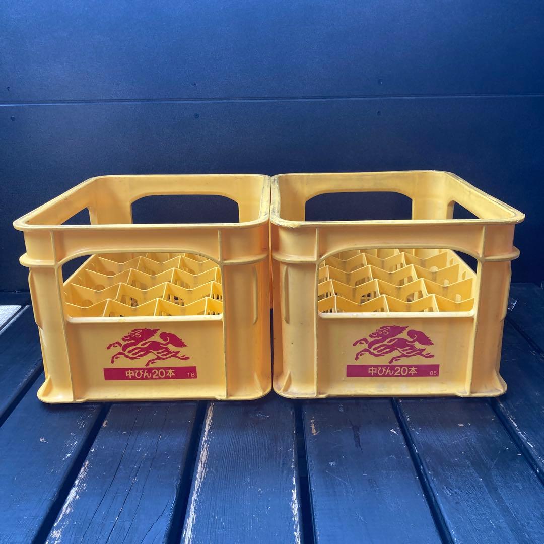 駒ちゃん　ビールケース　4個　アサヒ1 キリン3