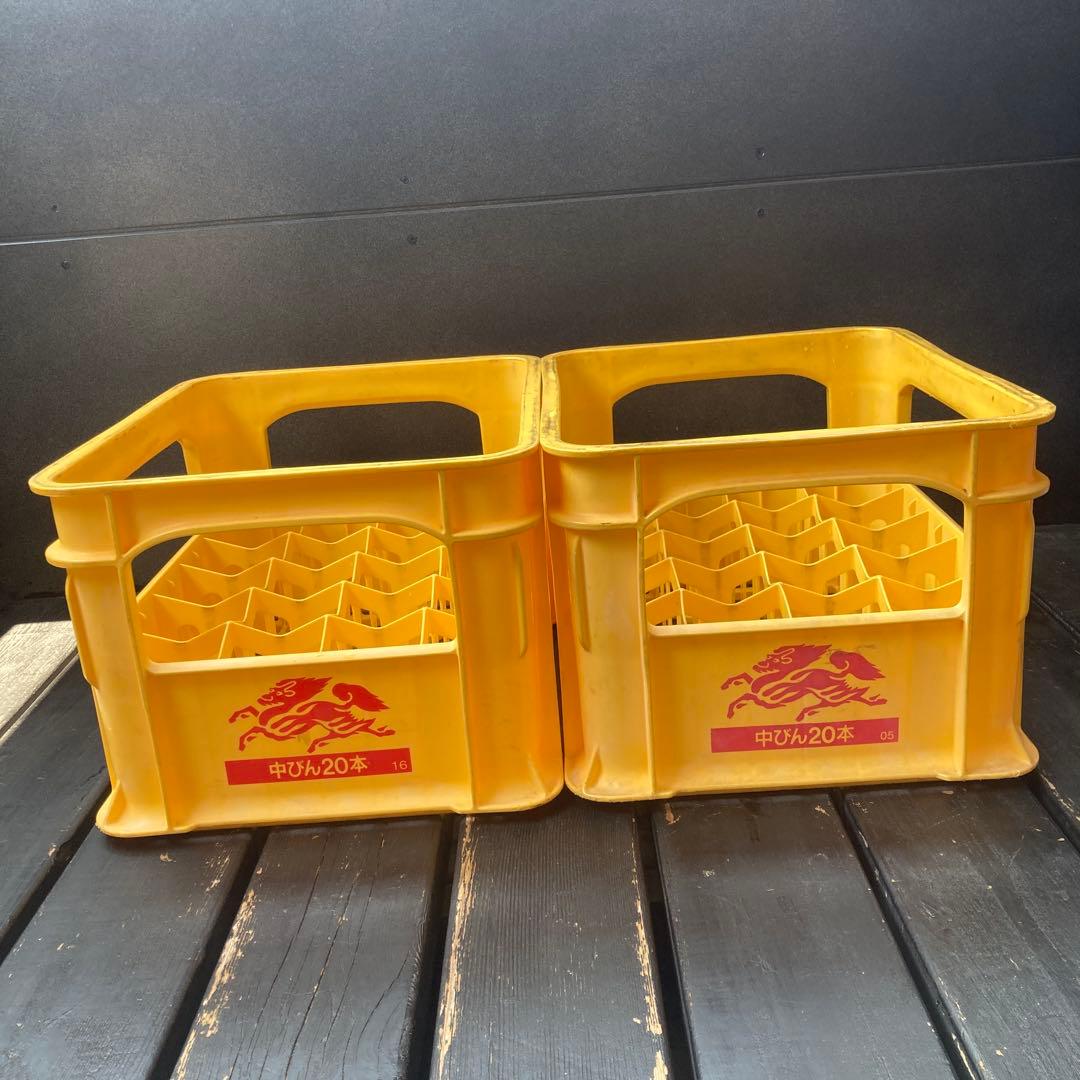 駒ちゃん　ビールケース　4個　アサヒ1 キリン3