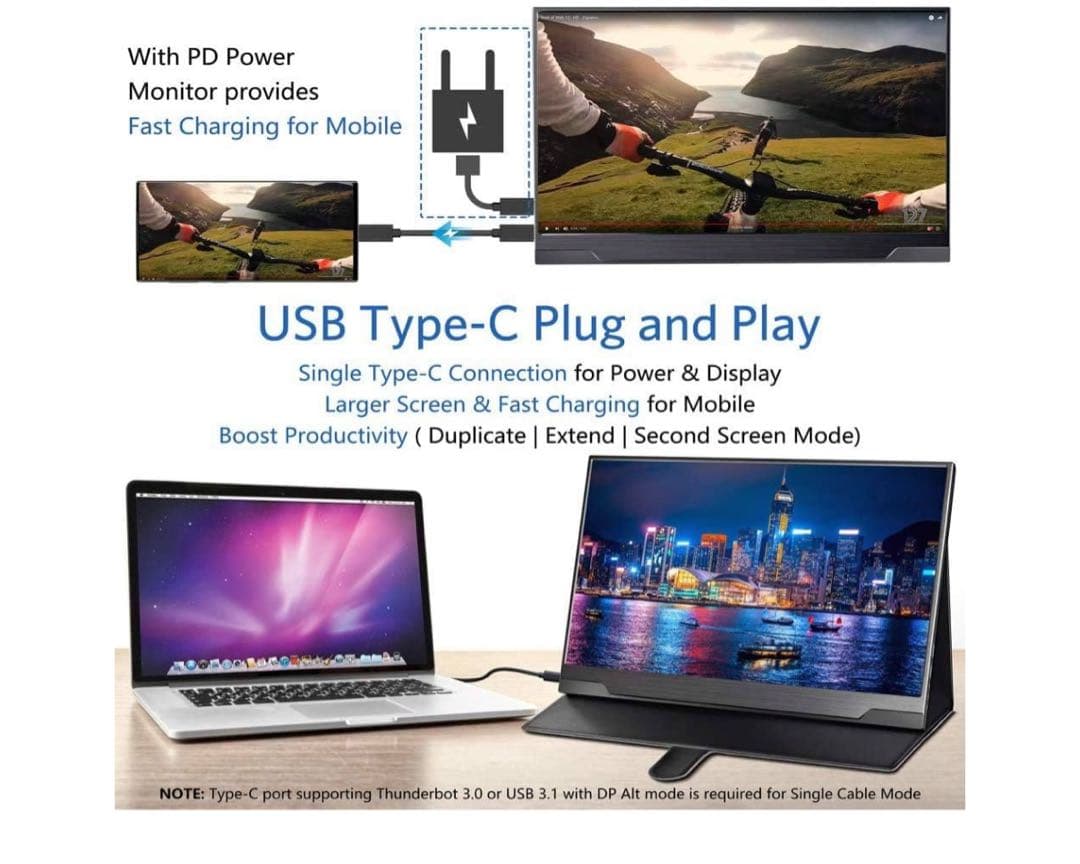 【eight32b】Cocopar 4K モバイルモニター15.6インチ