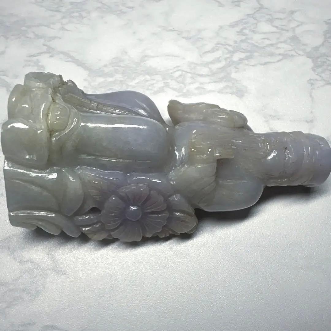 紫翡翠　超希少　一点物　置物　ヒスイ　高級　骨董品　芸術品　幸運