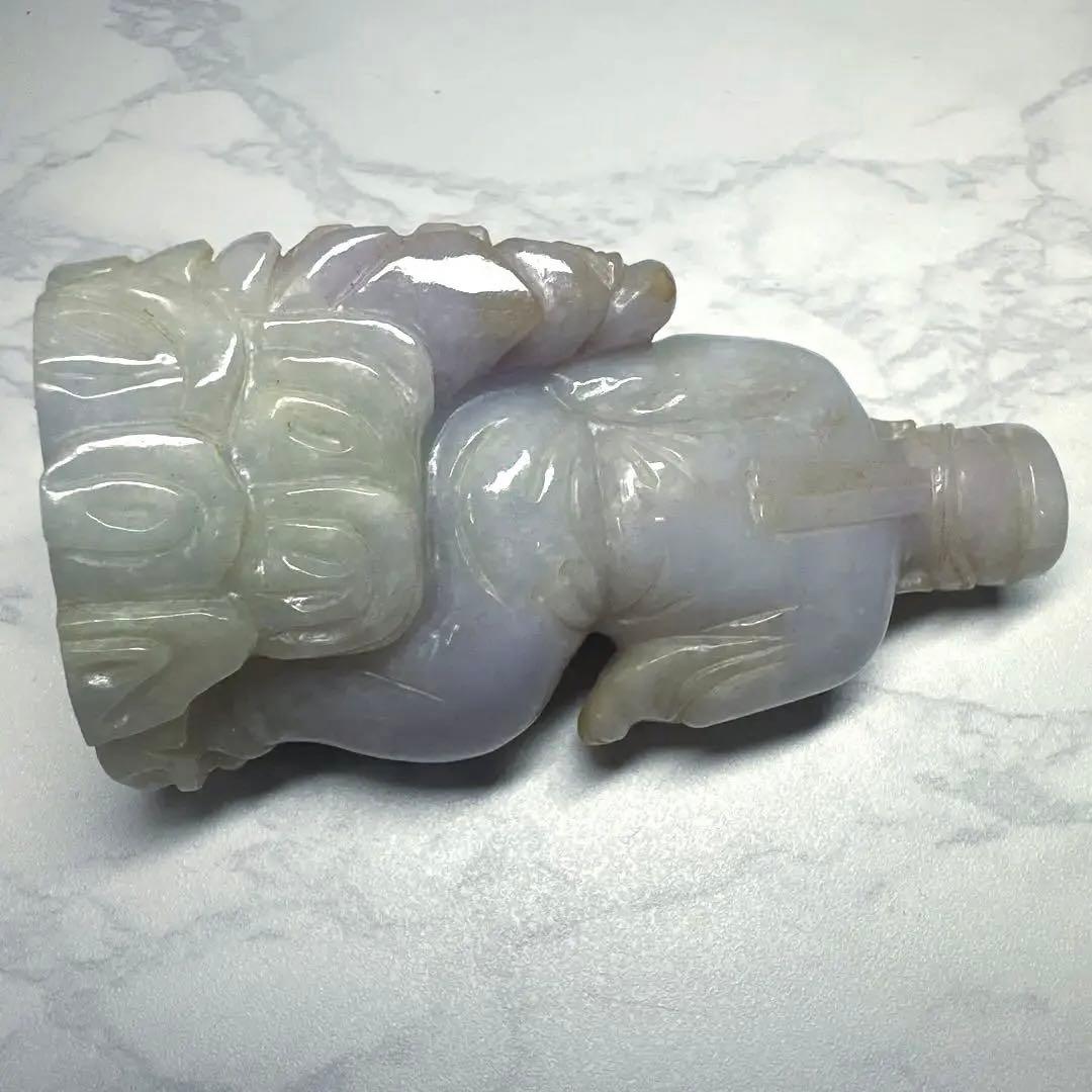 紫翡翠　超希少　一点物　置物　ヒスイ　高級　骨董品　芸術品　幸運