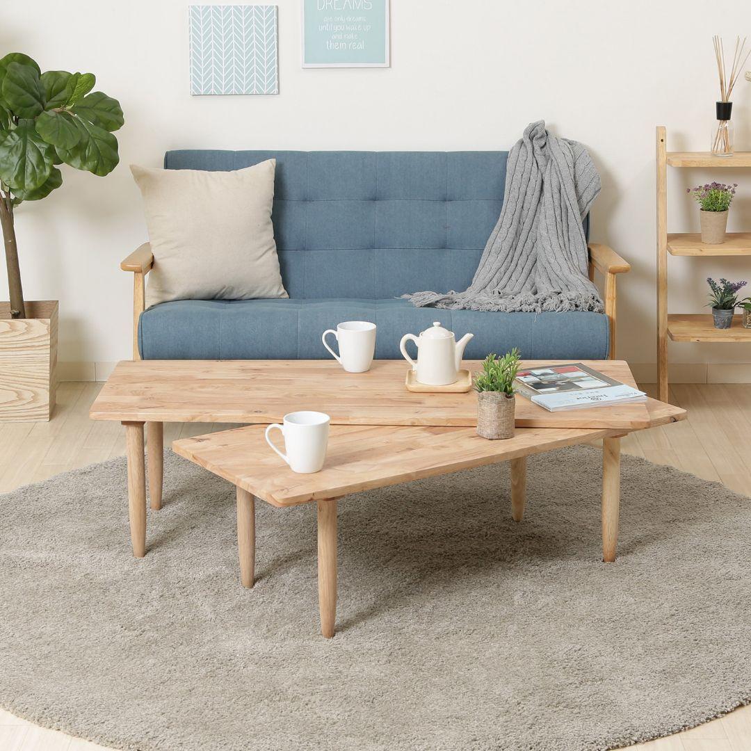 センターテーブル　ローテーブル　ツインテーブル　ちゃぶ台　PCデスク