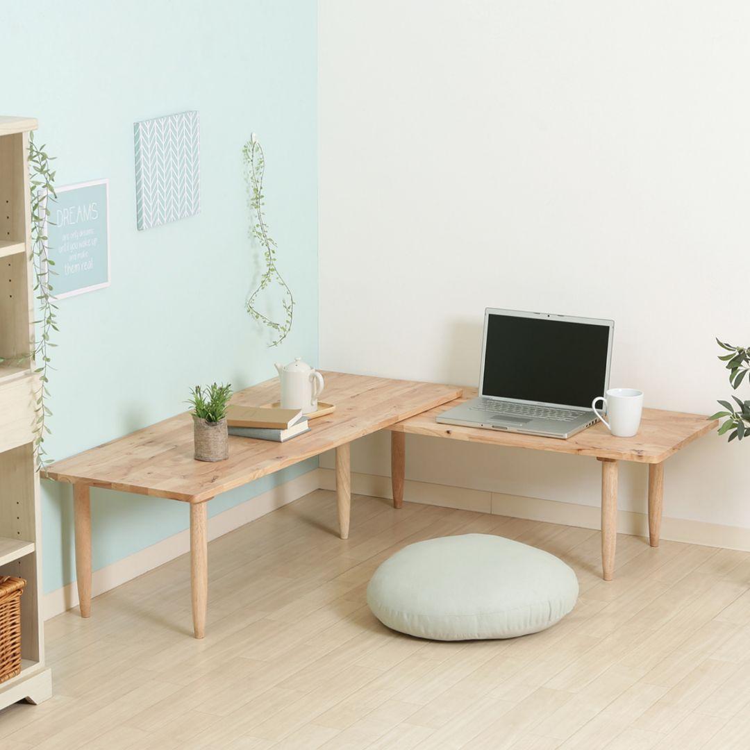 センターテーブル　ローテーブル　ツインテーブル　ちゃぶ台　PCデスク