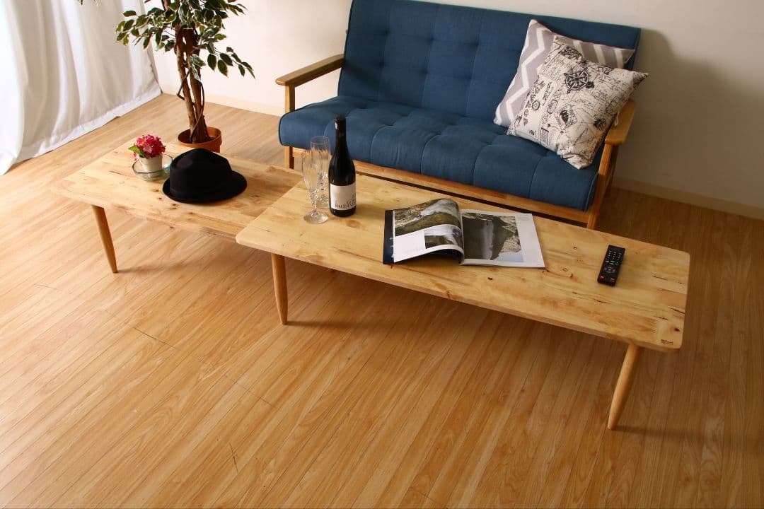 センターテーブル　ローテーブル　ツインテーブル　ちゃぶ台　PCデスク