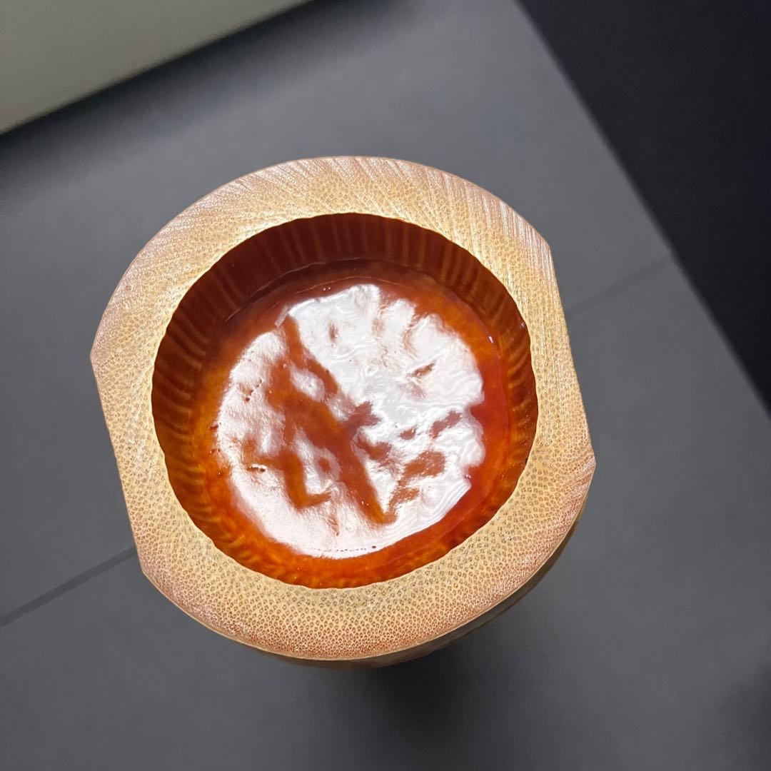 生野徳三作　竹筒華入