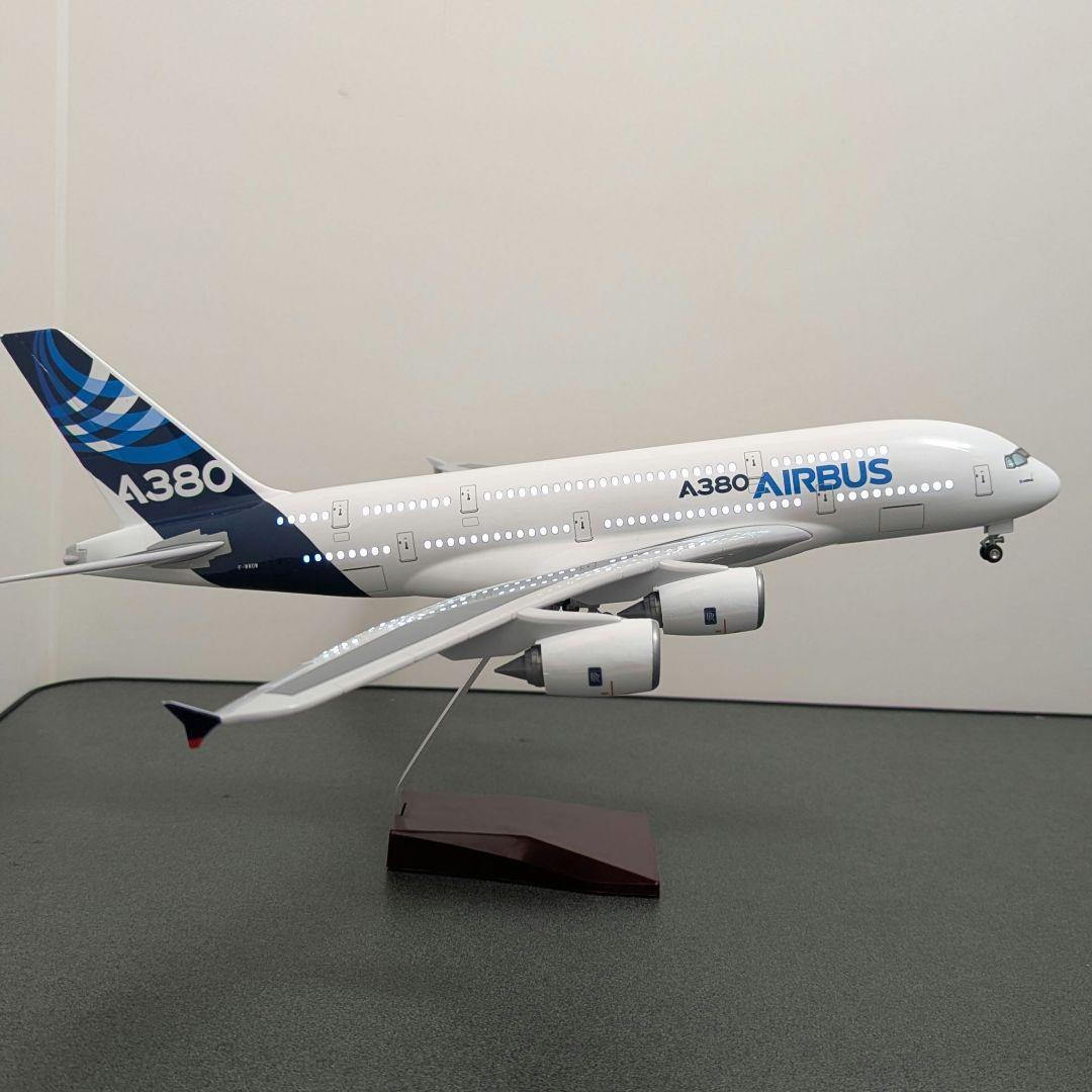 エアバス A380 1/160 飛行機 大型 模型 46cm LEDライト点灯