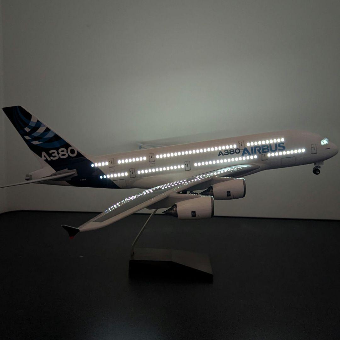 エアバス A380 1/160 飛行機 大型 模型 46cm LEDライト点灯