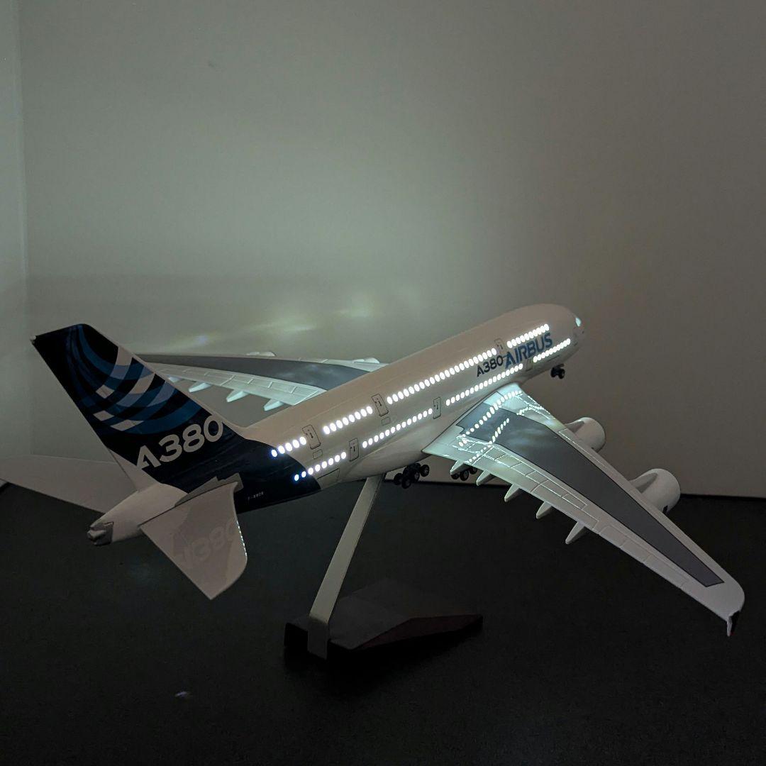エアバス A380 1/160 飛行機 大型 模型 46cm LEDライト点灯