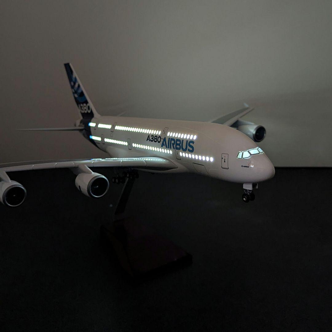 エアバス A380 1/160 飛行機 大型 模型 46cm LEDライト点灯