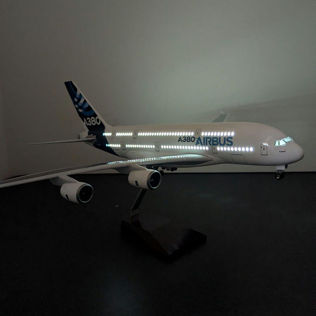 エアバス A380 1/160 飛行機 大型 模型 46cm LEDライト点灯