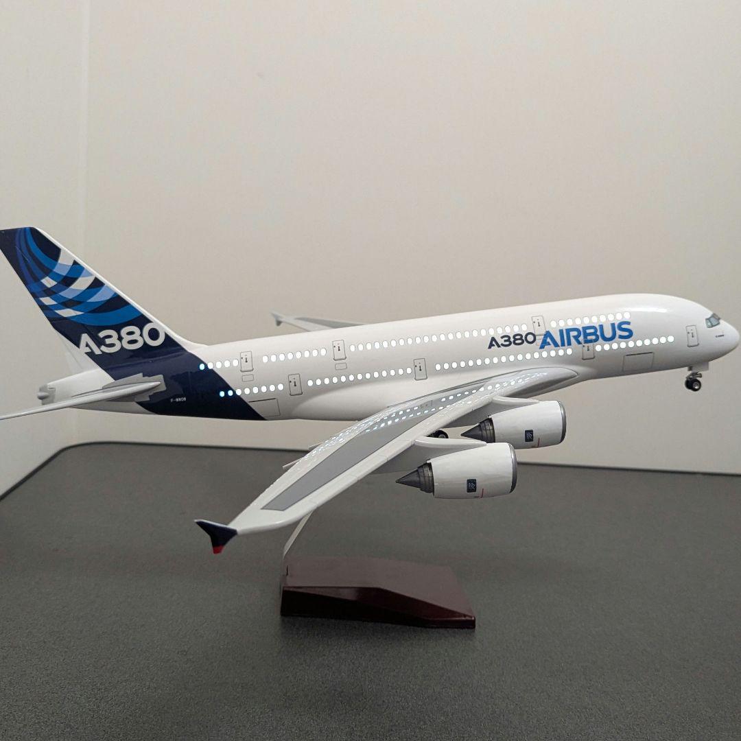 エアバス A380 1/160 飛行機 大型 模型 46cm LEDライト点灯