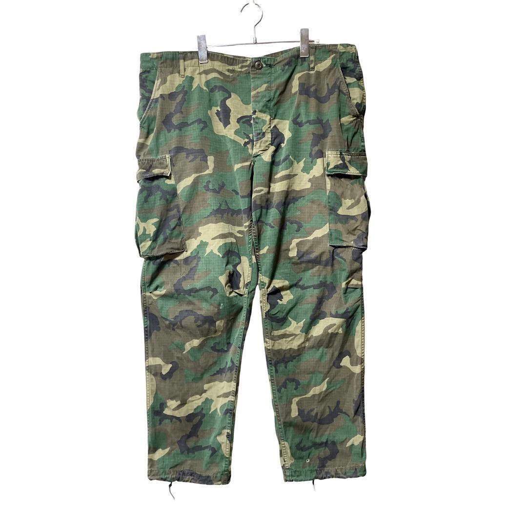 70s 米軍実物 プロッパー社製 BDUフィールドパンツ XL ウッドランドカモ