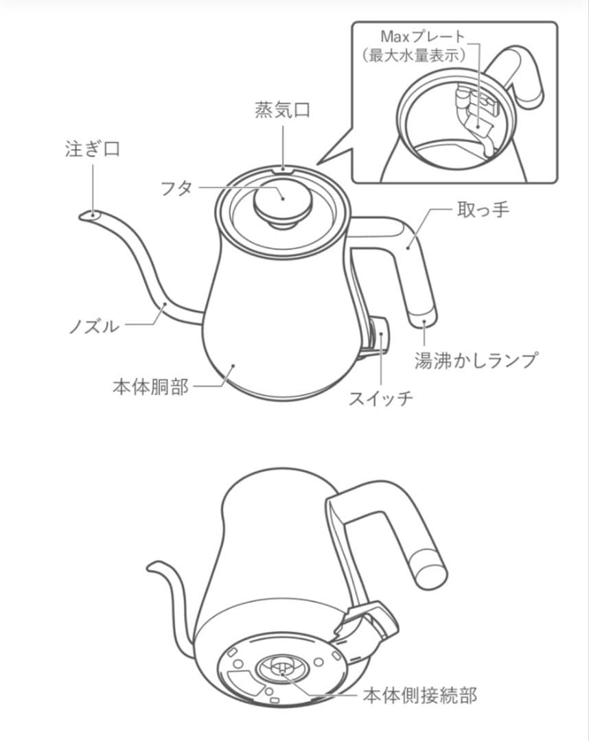 バルミューダ BALMUDA ポット シルバー 電気ケトル　【新品未使用】