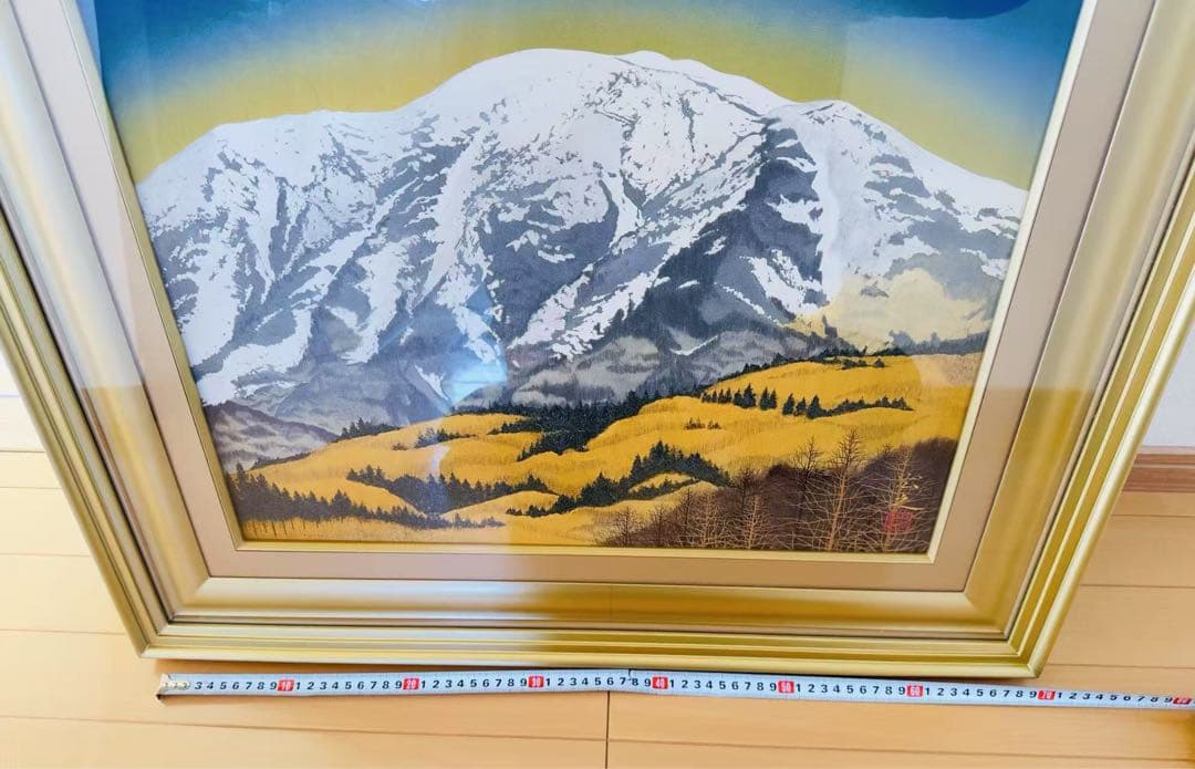 原宏之（作）油絵 専用箱 師井上清治 額縁付き（70 Cm X 60 Cm)