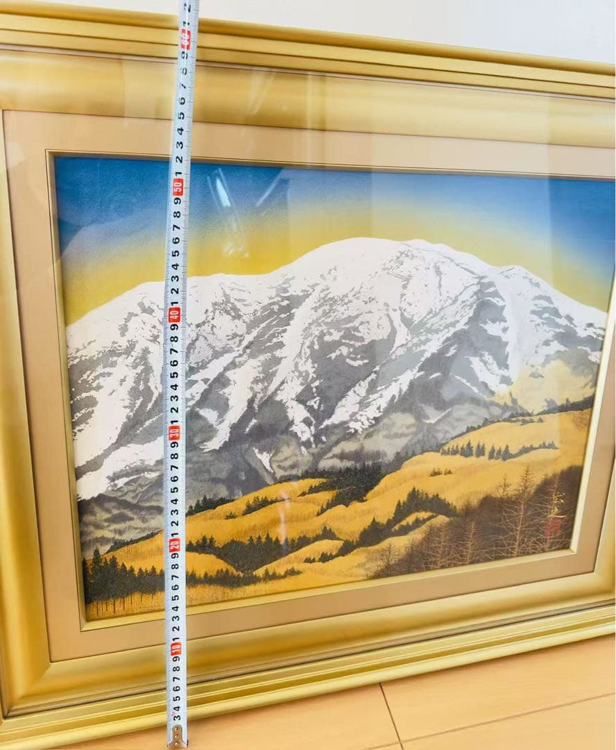 原宏之（作）油絵 専用箱 師井上清治 額縁付き（70 Cm X 60 Cm)