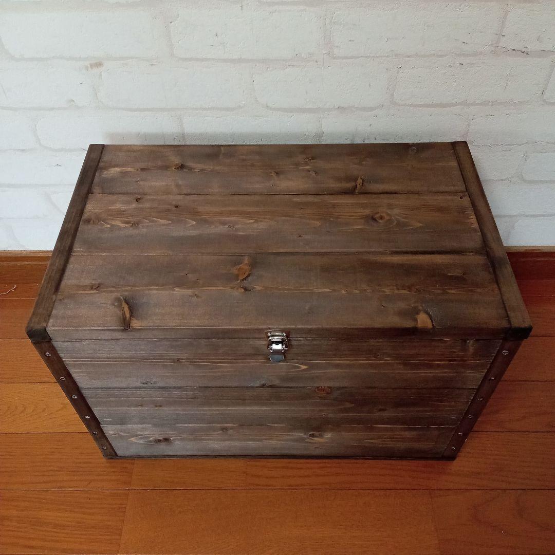 【ハンドメイド】男前コンテナスツール コンテナテーブル 収納箱（無地）