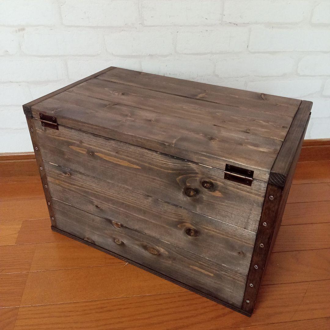 【ハンドメイド】男前コンテナスツール コンテナテーブル 収納箱（無地）